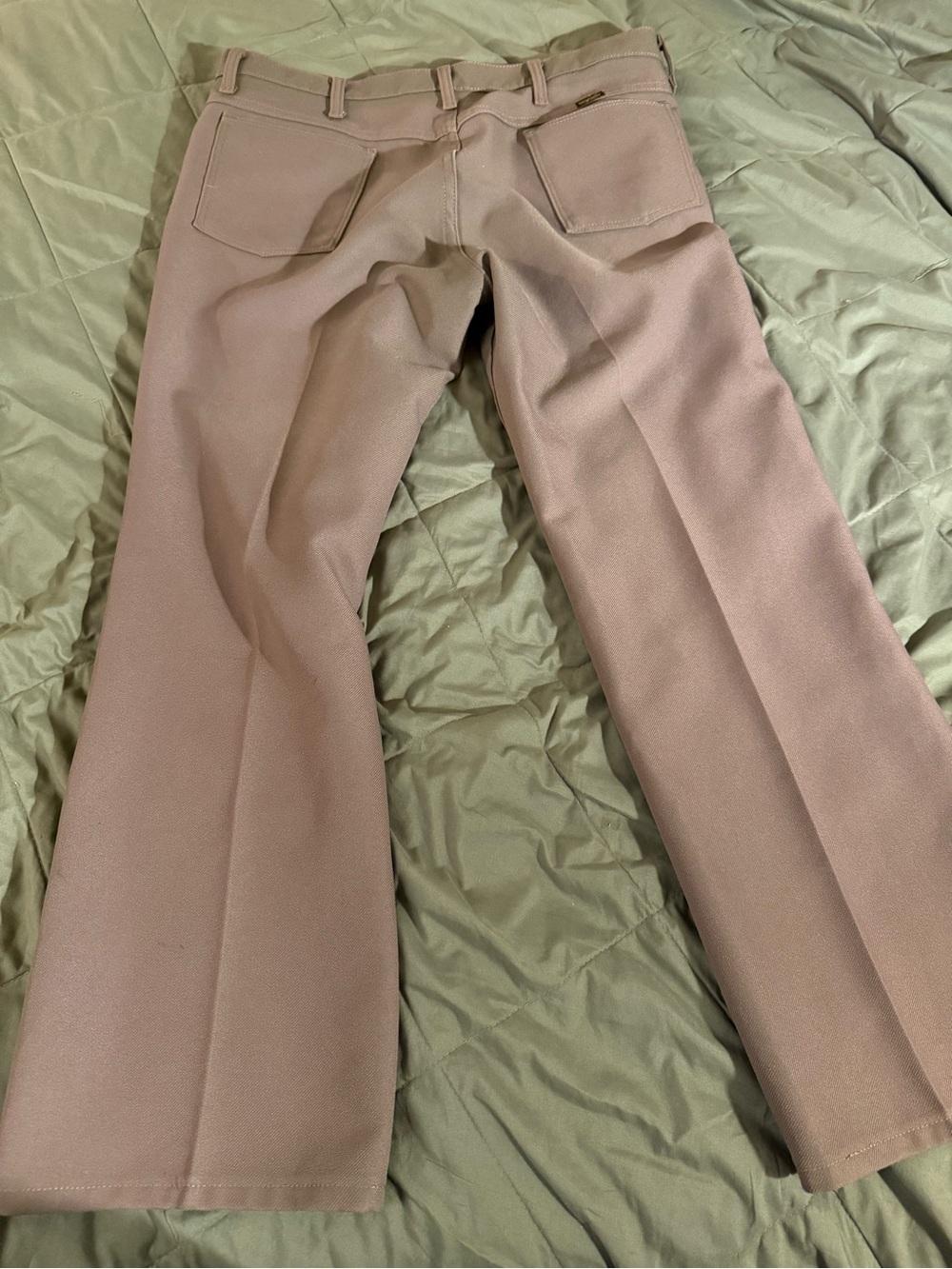 Wrangler Taupe Flare Pants with Back Patch Pockets